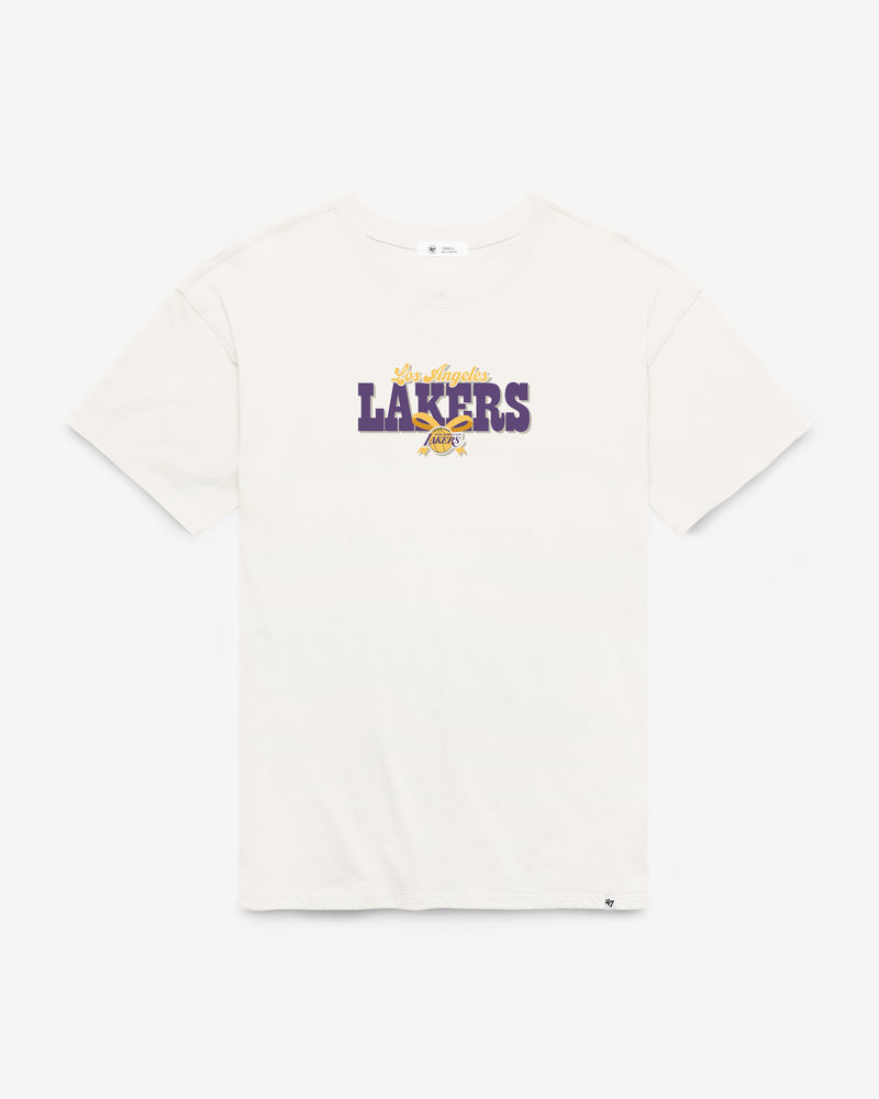 LOS ANGELES LAKERS BOW AND BANNER BACKER '47 SADIE TEE WOMENS