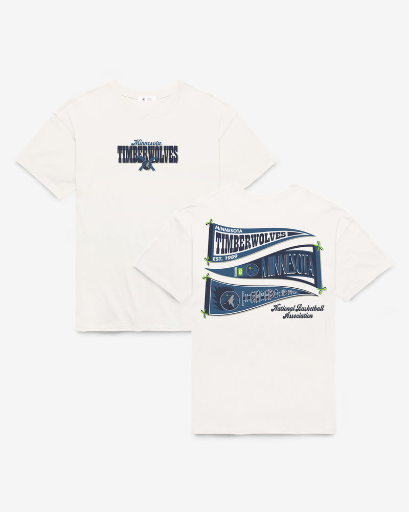 MINNESOTA TIMBERWOLVES BOW AND BANNER BACKER '47 SADIE TEE WOMENS