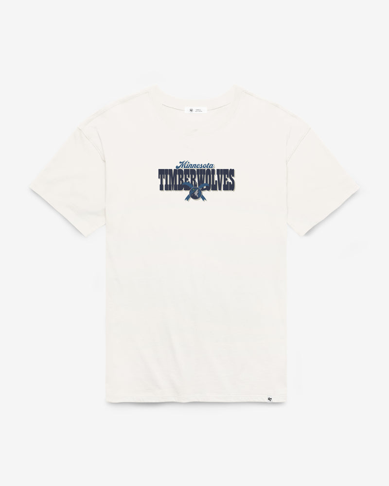 MINNESOTA TIMBERWOLVES BOW AND BANNER BACKER '47 SADIE TEE WOMENS