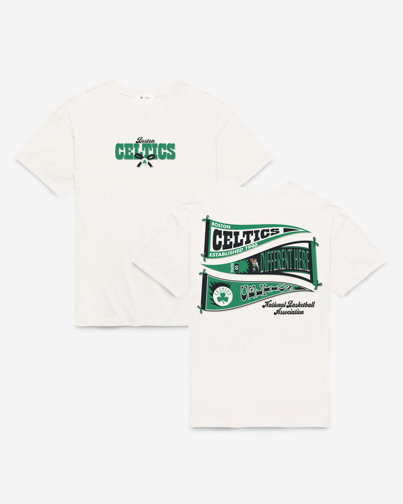 BOSTON CELTICS BOW AND BANNER BACKER '47 SADIE TEE WOMENS