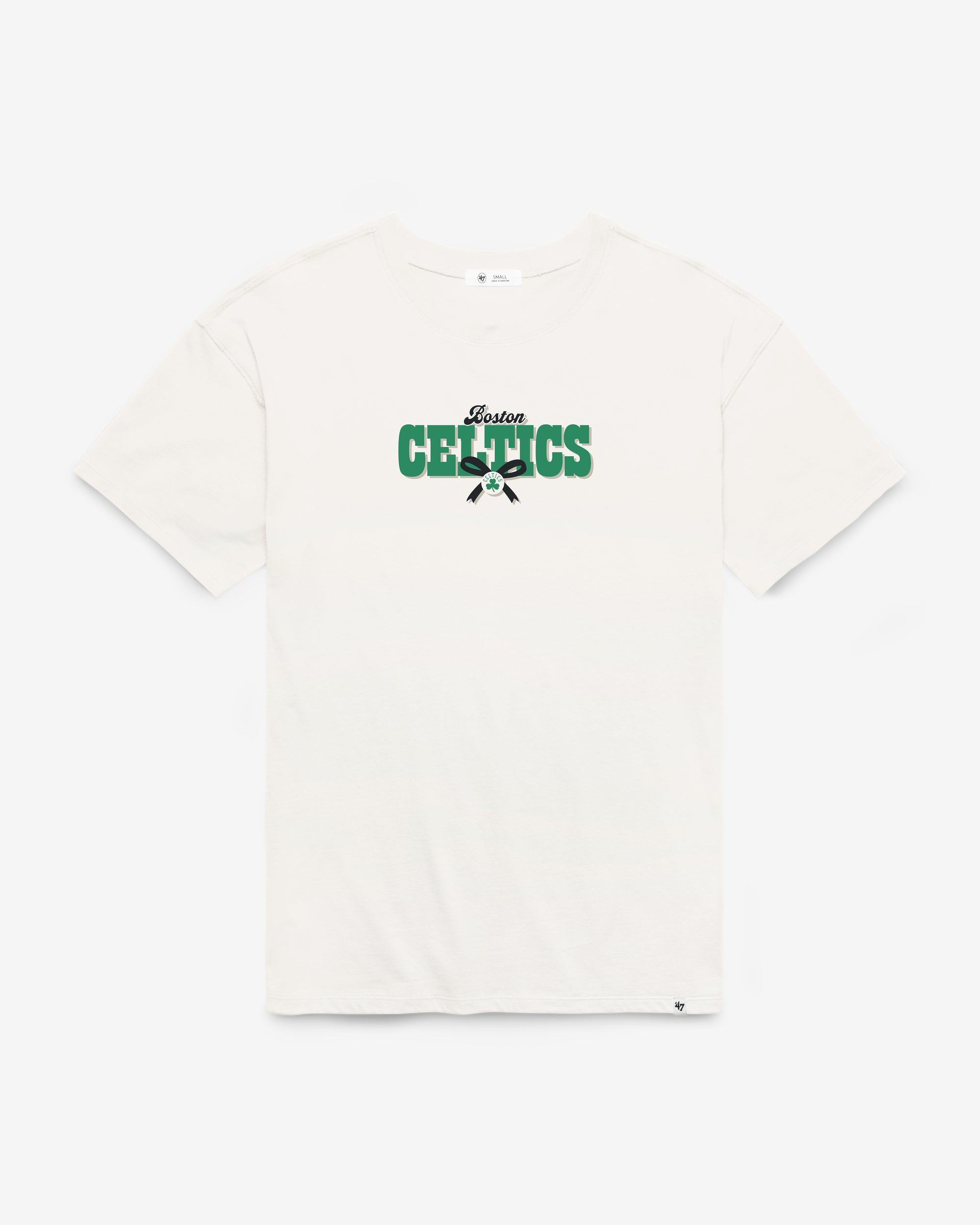 BOSTON CELTICS BOW AND BANNER BACKER '47 SADIE TEE WOMENS