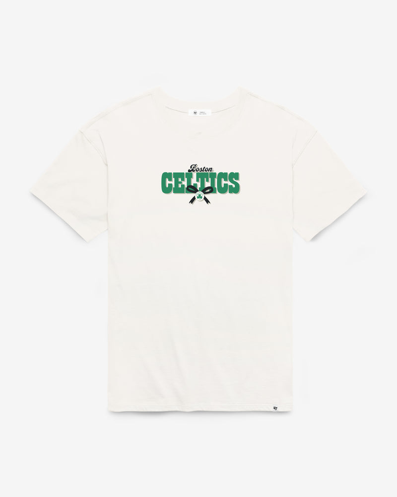 BOSTON CELTICS BOW AND BANNER BACKER '47 SADIE TEE WOMENS