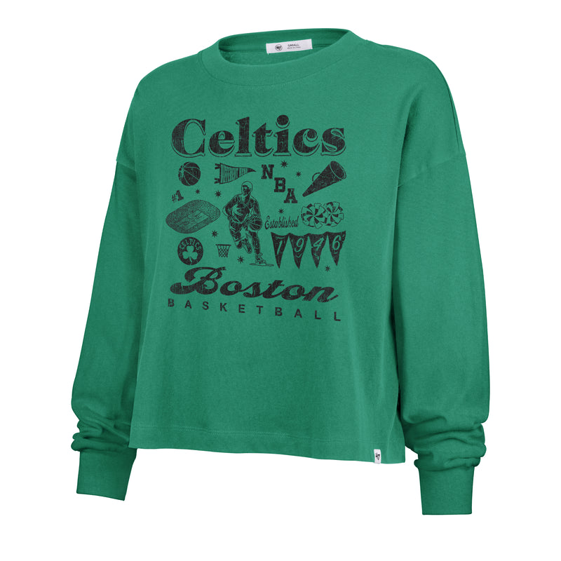 BOSTON CELTICS TEAM COLLAGE '47 SYDNEY LONG SLEEVE TEE WOMENS