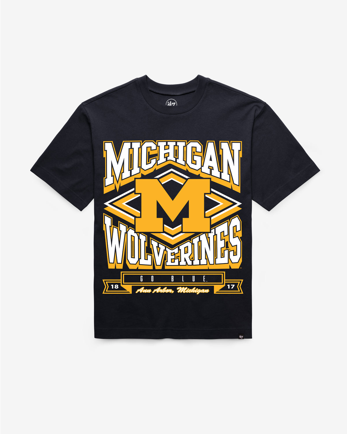 MICHIGAN WOLVERINES HEATER '47 FOUNDATION TEE