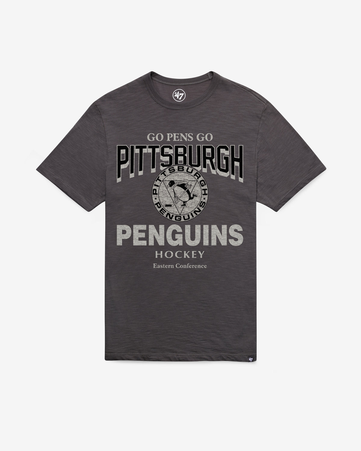 PITTSBURGH PENGUINS VINTAGE HEAD ON '47 SCRUM TEE