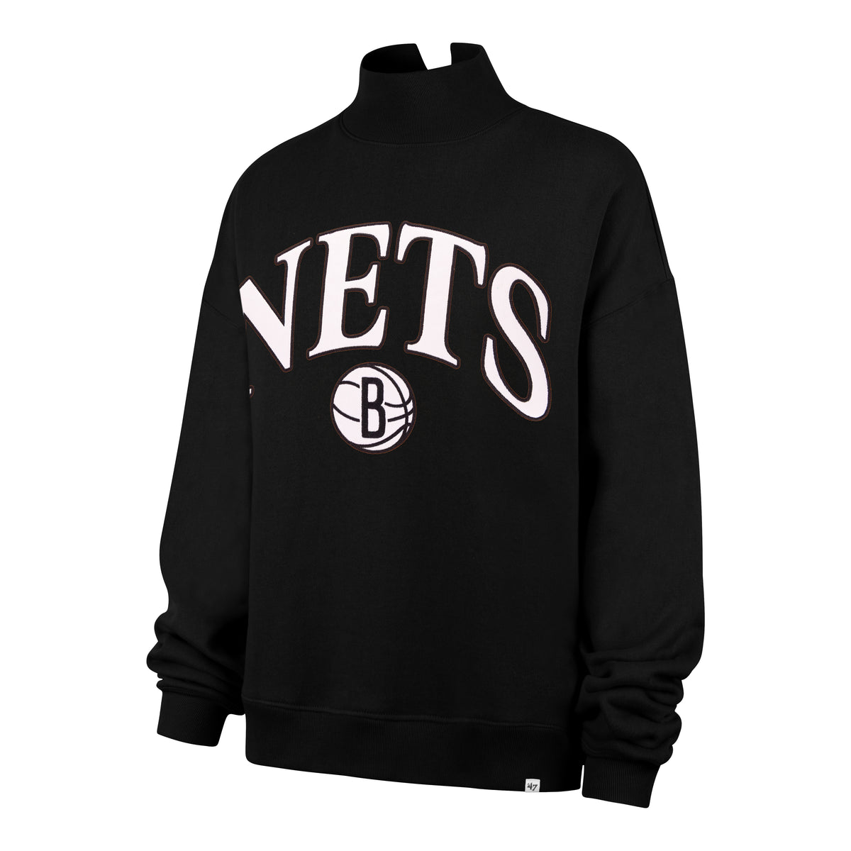 BROOKLYN NETS VANTAGE '47 WOMEN'S MOCK NECK PULLOVER