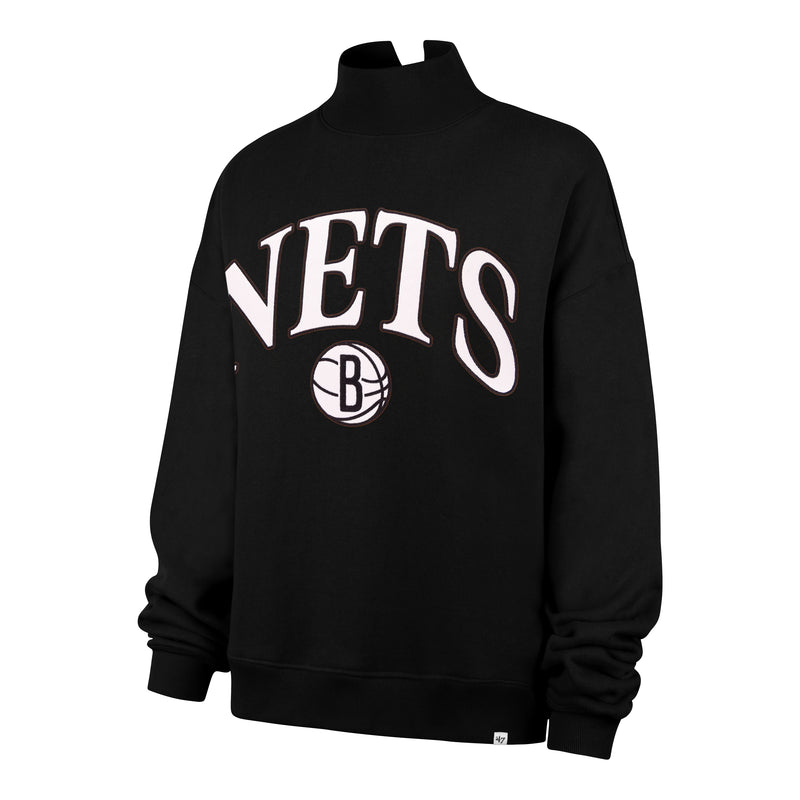 BROOKLYN NETS VANTAGE '47 WOMEN'S MOCK NECK PULLOVER