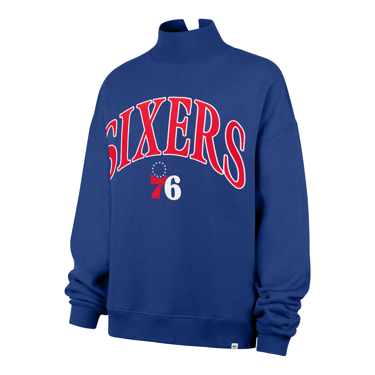 PHILADELPHIA 76ERS VANTAGE '47 WOMEN'S MOCK NECK PULLOVER