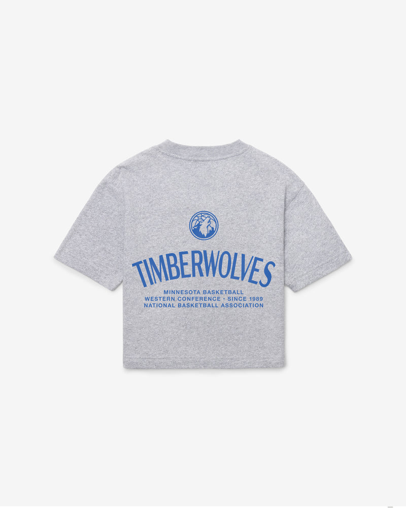 MINNESOTA TIMBERWOLVES HADRIAN '47 FOUNDATION CROP TEE WOMENS