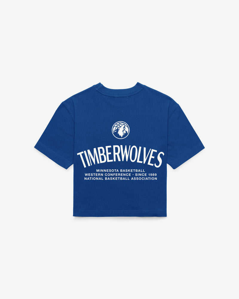 MINNESOTA TIMBERWOLVES HADRIAN '47 FOUNDATION CROP TEE WOMENS