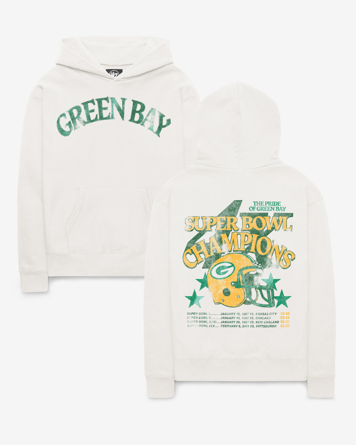 GREEN BAY PACKERS SUPER BOWL '47 FOUNDATION HOOD