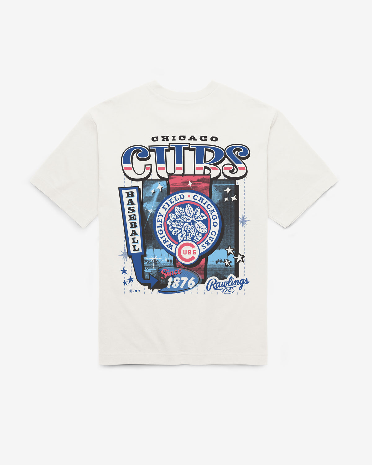 CHICAGO CUBS COOPERSTOWN RAWLINGS POSTER '47 FOUNDATION TEE