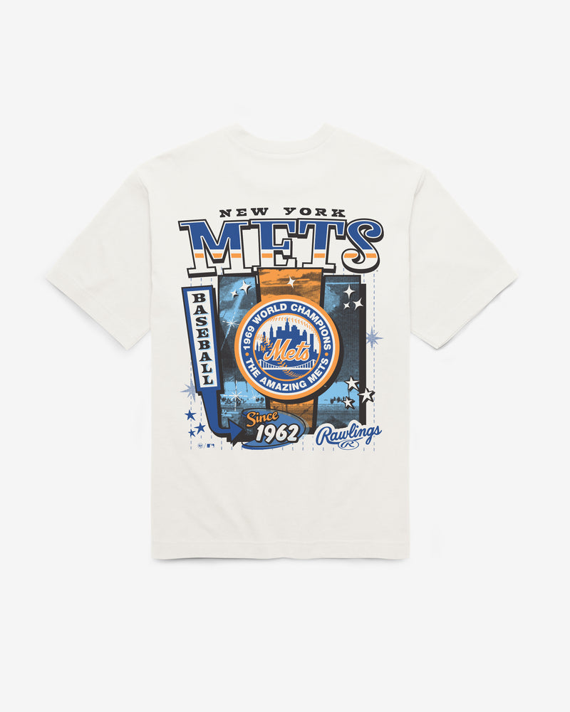 NEW YORK METS COOPERSTOWN RAWLINGS POSTER '47 FOUNDATION TEE