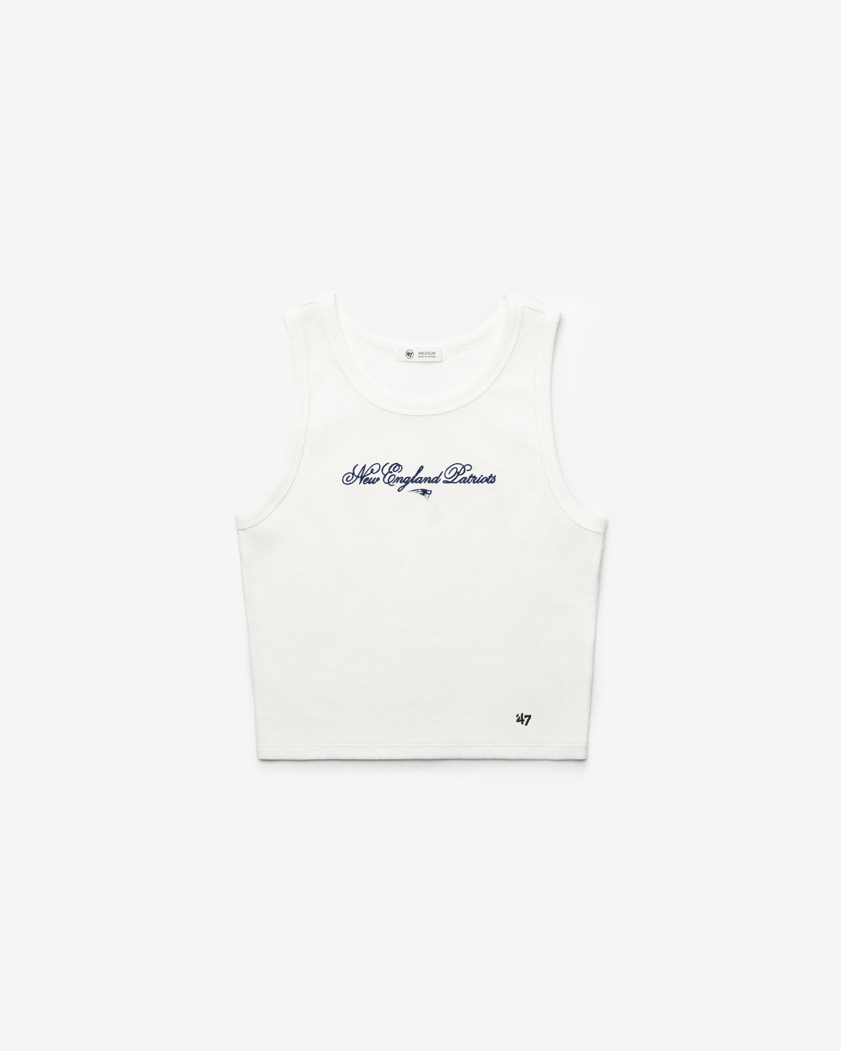NEW ENGLAND PATRIOTS SCRIPT '47 BABY RIB TANK WOMENS