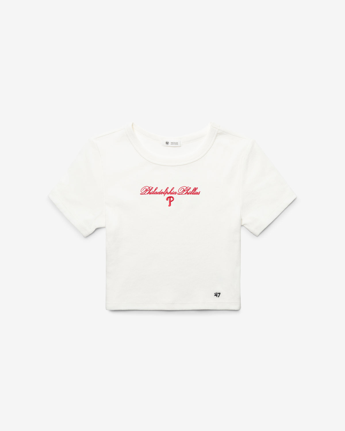 PHILADELPHIA PHILLIES SCRIPT '47 BABY RIB TEE WOMENS