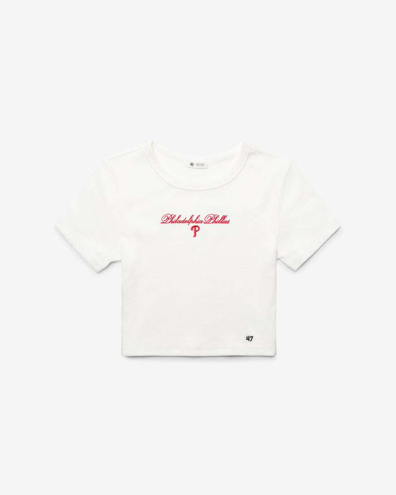 PHILADELPHIA PHILLIES SCRIPT '47 BABY RIB TEE WOMENS