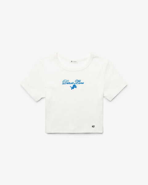 DETROIT LIONS SCRIPT '47 BABY RIB TEE WOMENS
