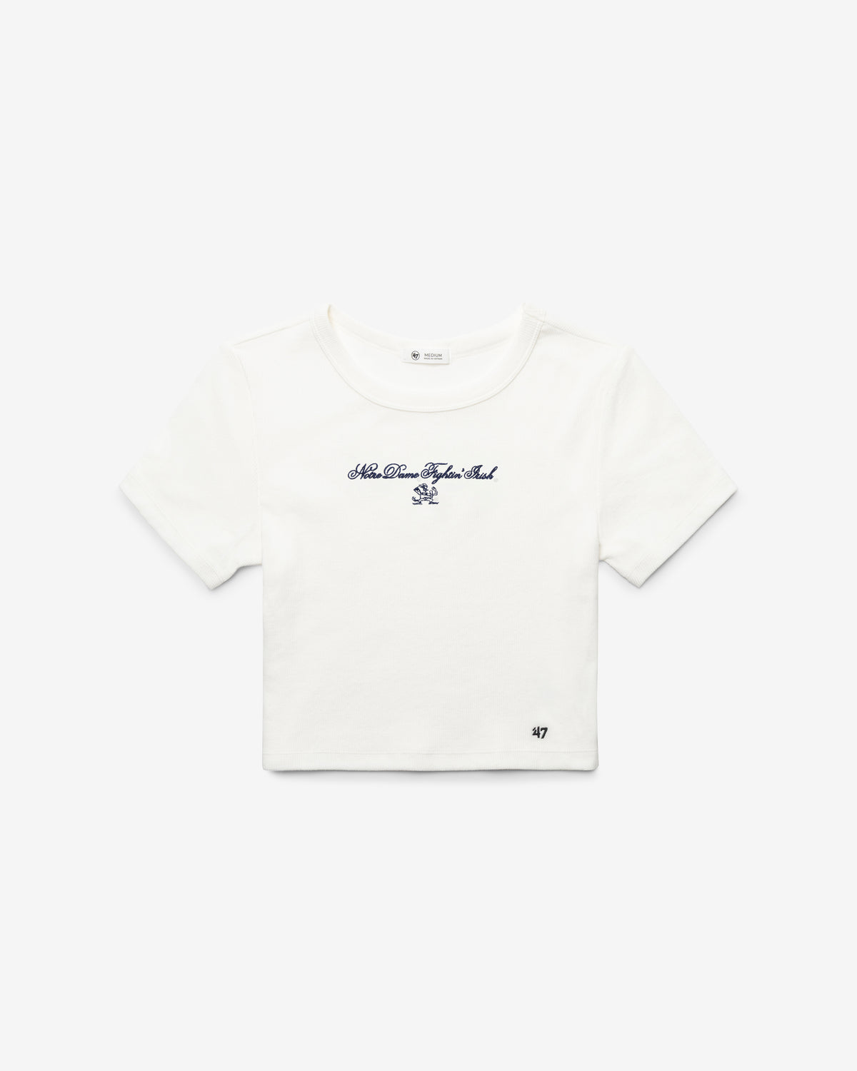NOTRE DAME FIGHTING IRISH SCRIPT '47 BABY RIB TEE WOMENS
