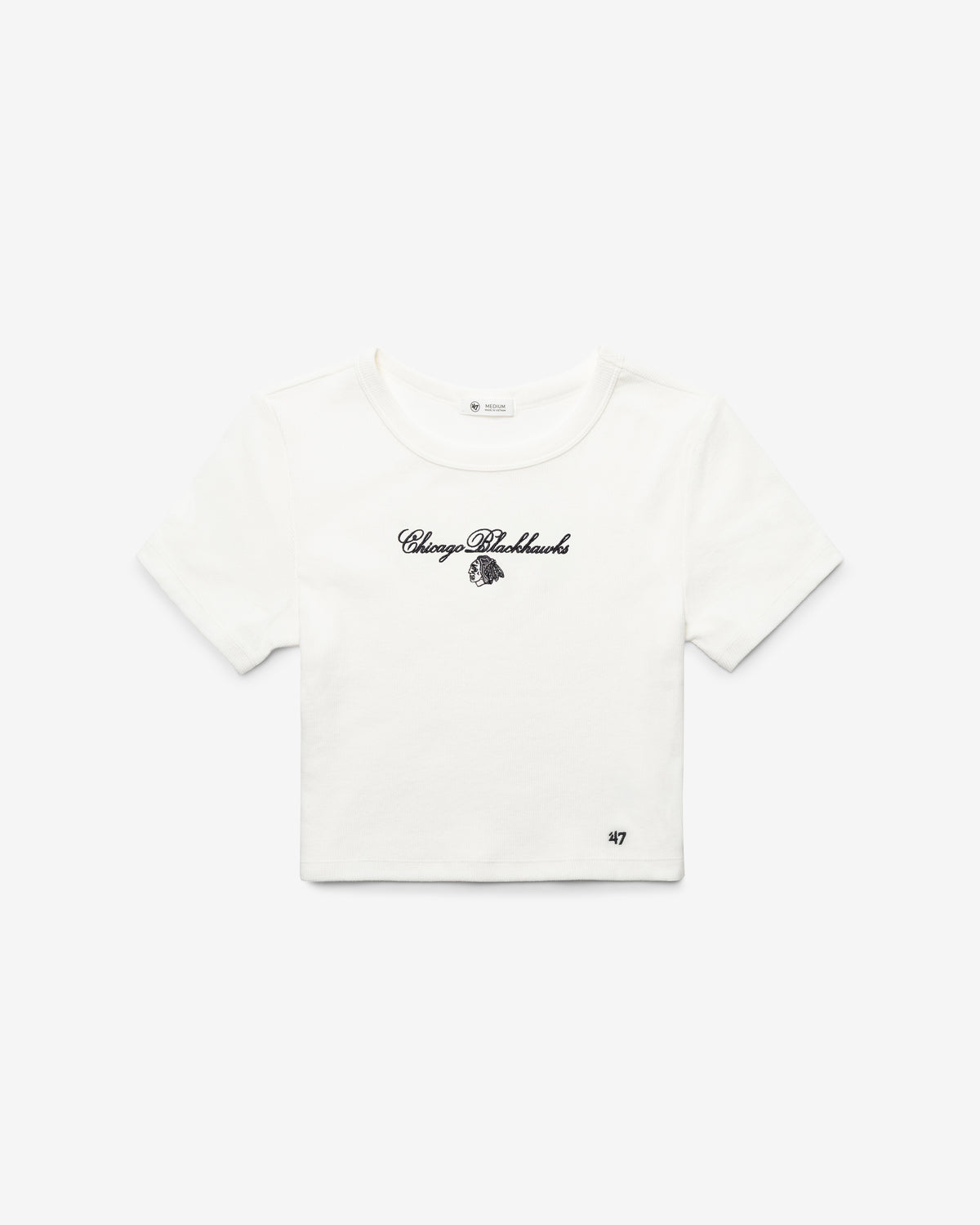 CHICAGO BLACKHAWKS SCRIPT '47 BABY RIB TEE WOMENS
