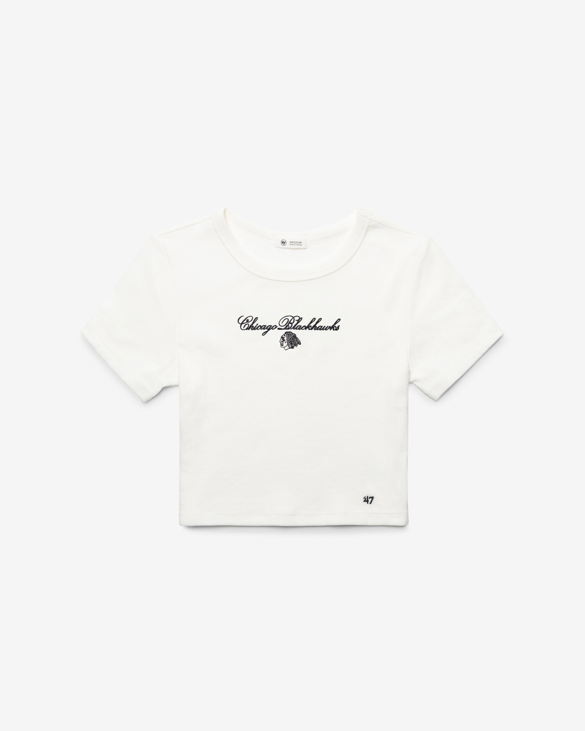 CHICAGO BLACKHAWKS SCRIPT '47 BABY RIB TEE WOMENS
