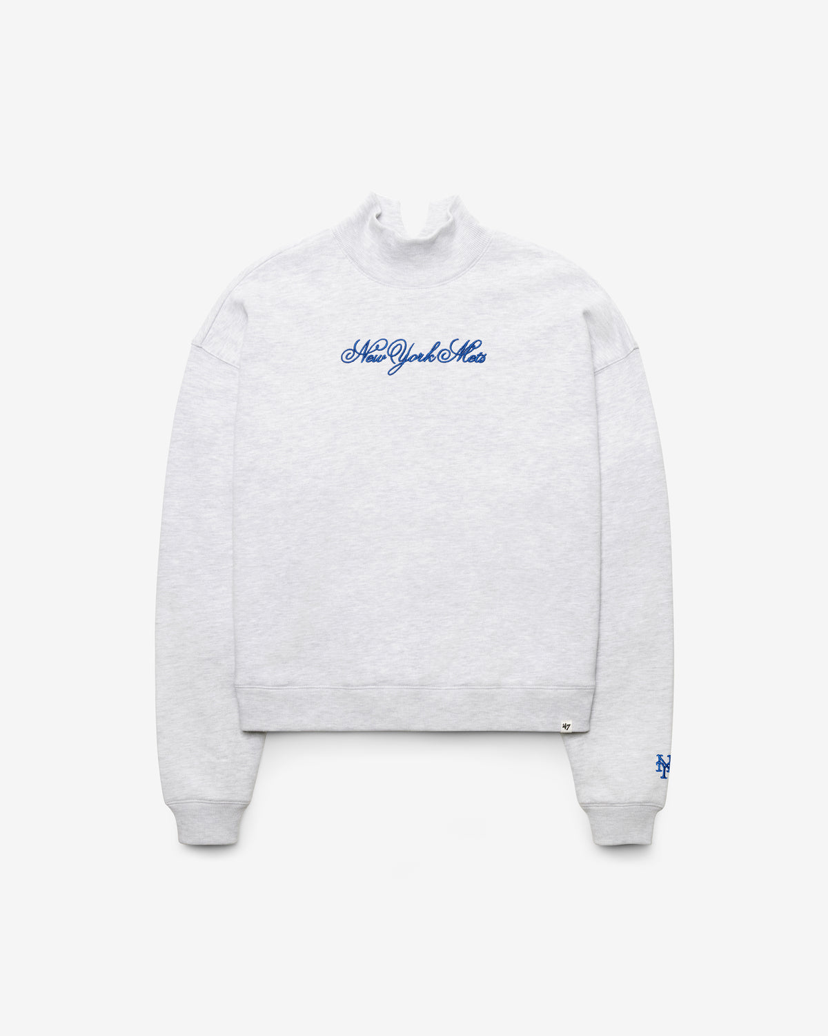 NEW YORK METS SCRIPT '47 MOCK NECK PULLOVER WOMENS