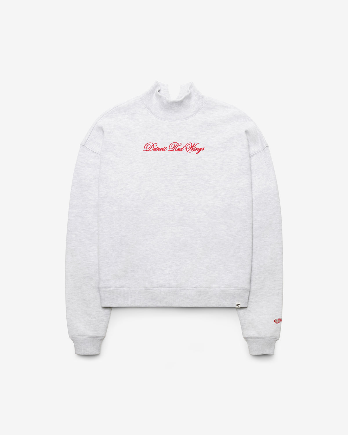 DETROIT RED WINGS SCRIPT '47 MOCK NECK PULLOVER WOMENS