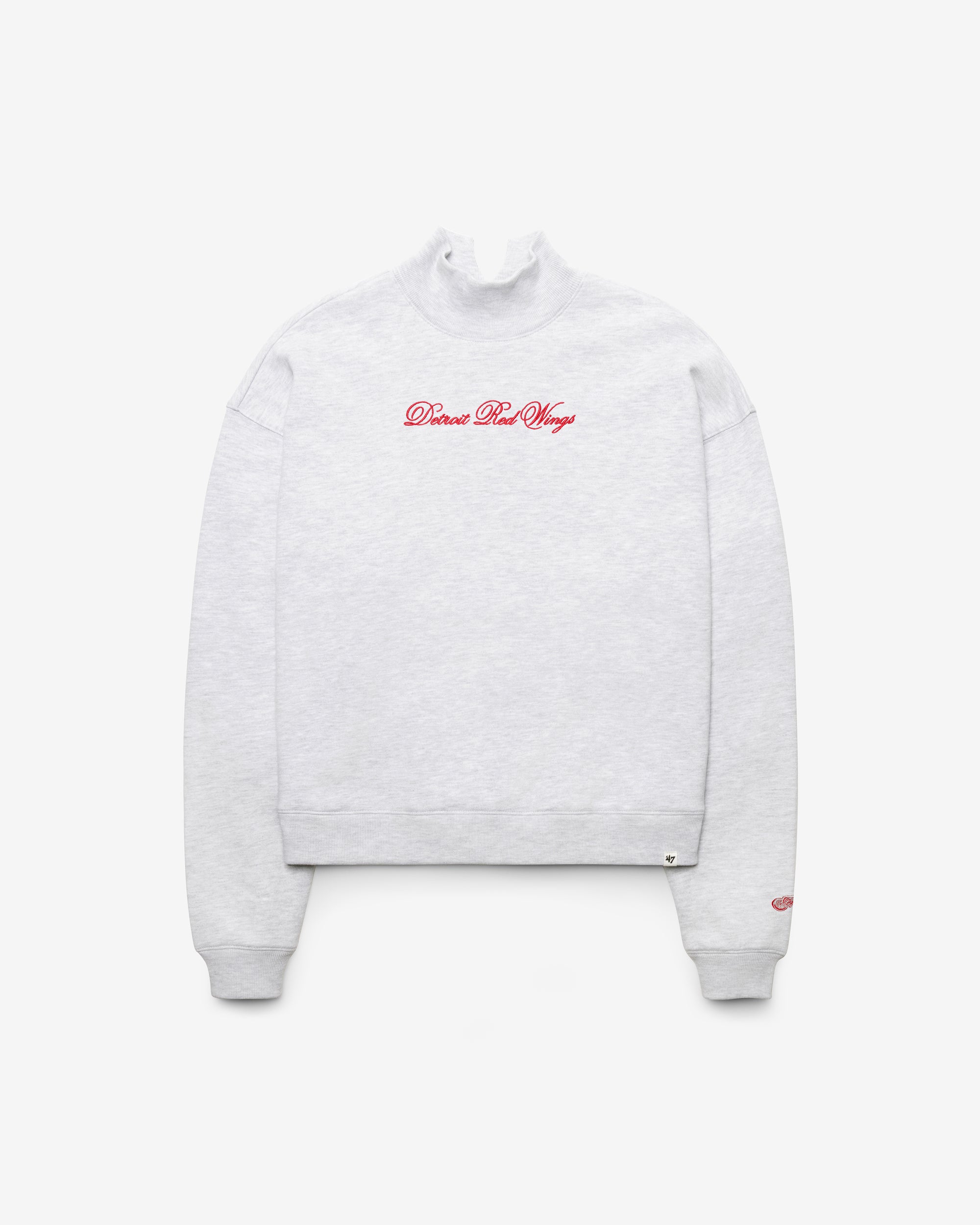 DETROIT RED WINGS SCRIPT '47 MOCK NECK PULLOVER WOMENS
