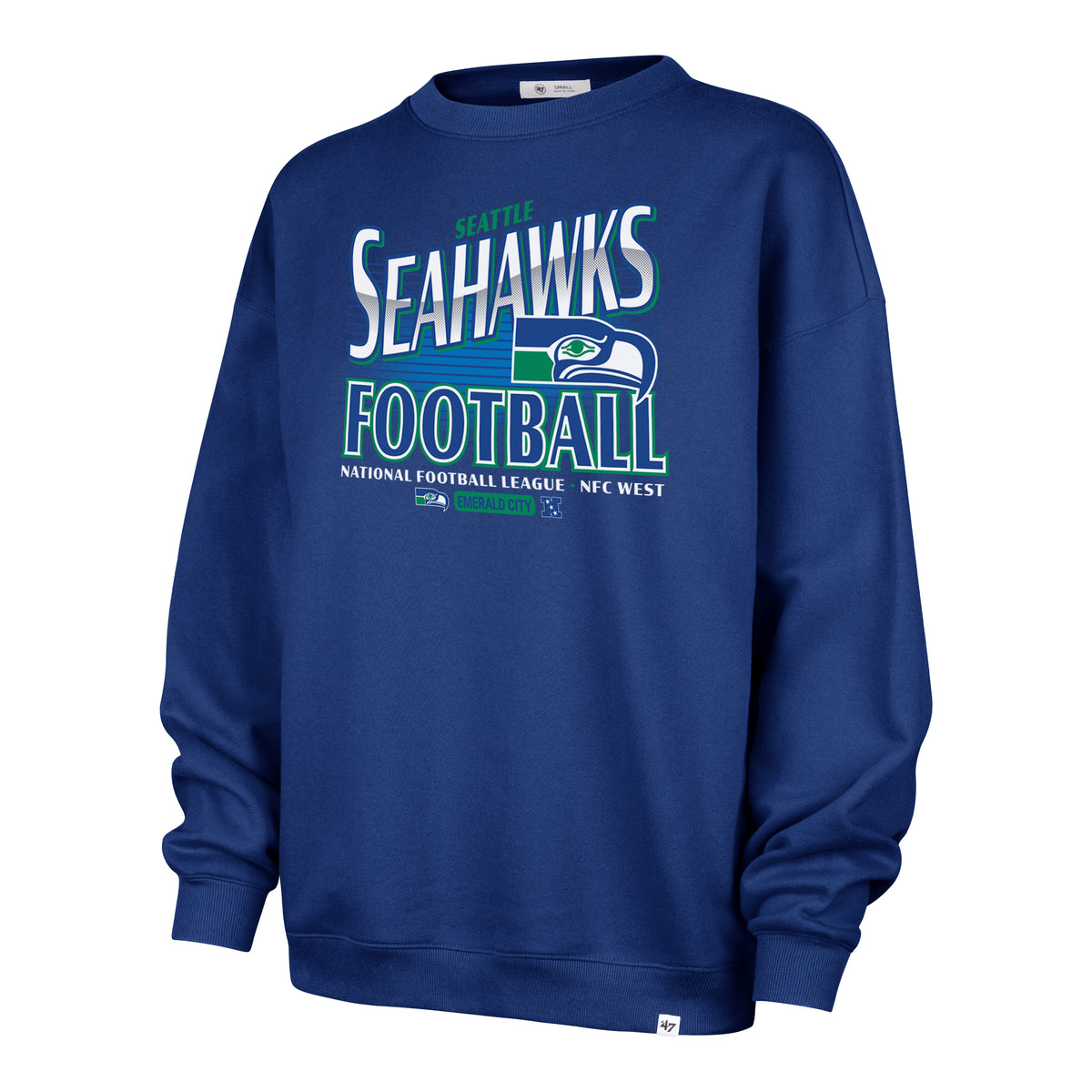 SEATTLE SEAHAWKS HISTORIC REGIONAL '47 OVERSIZED CREW WOMENS