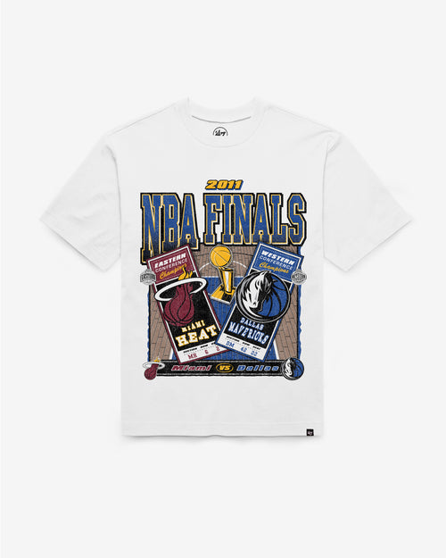 MIAMI HEAT VS. DALLAS MAVERICKS NBA FINALS DUELING COURT MATCHUP '47 FOUNDATION TEE