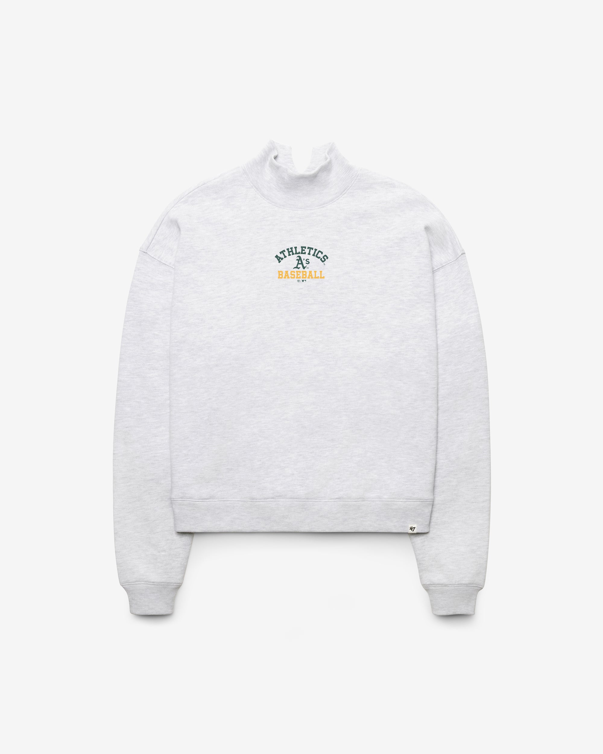 ATHLETICS BASEBALL SPIRITED '47 MOCK NECK PULLOVER WOMENS