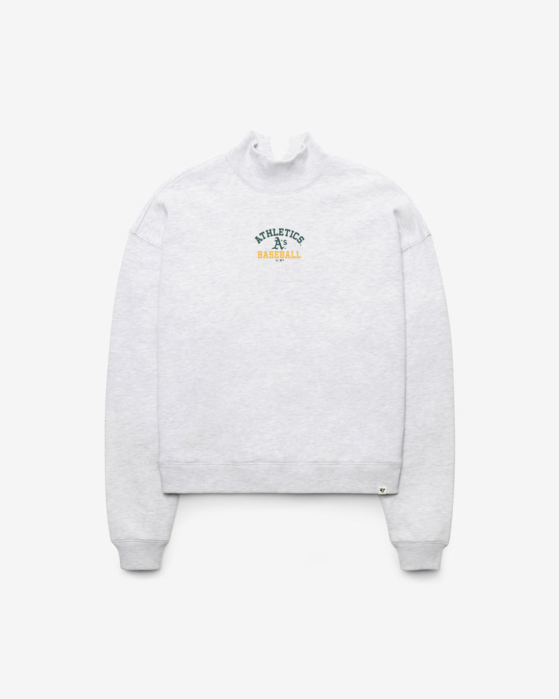 ATHLETICS BASEBALL SPIRITED '47 MOCK NECK PULLOVER WOMENS