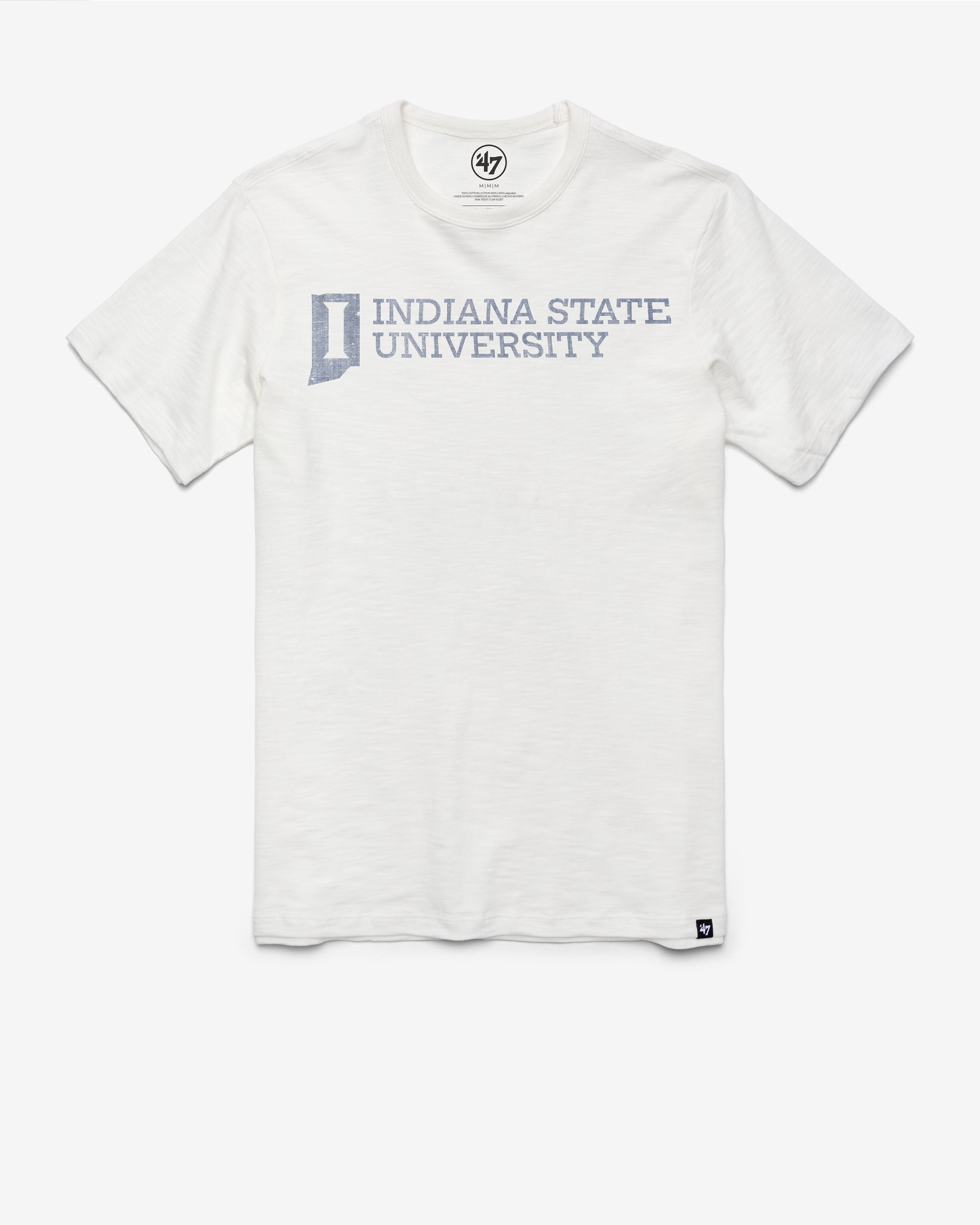 INDIANA STATE SYCAMORES GRIT WORDMARK '47 SCRUM TEE