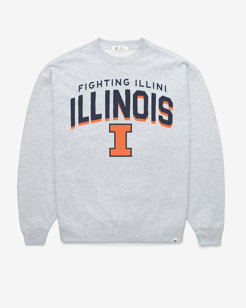 ILLINOIS FIGHTING ILLINI CAMPUS ARCH CLOUD '47 OVERSIZED CREW WOMENS