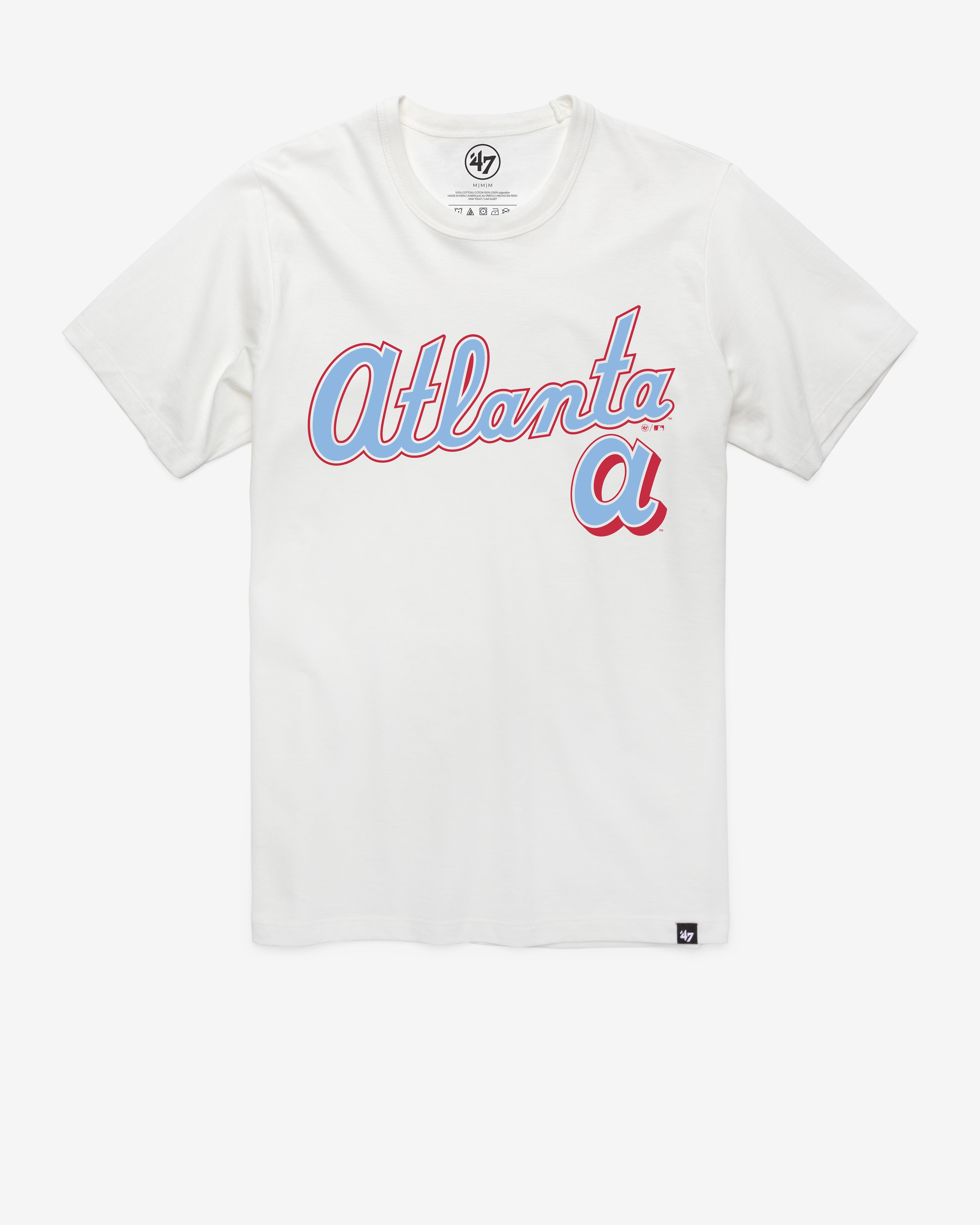 ATLANTA BRAVES CITY CONNECT PREGAME '47 FRANKLIN TEE - White Wash