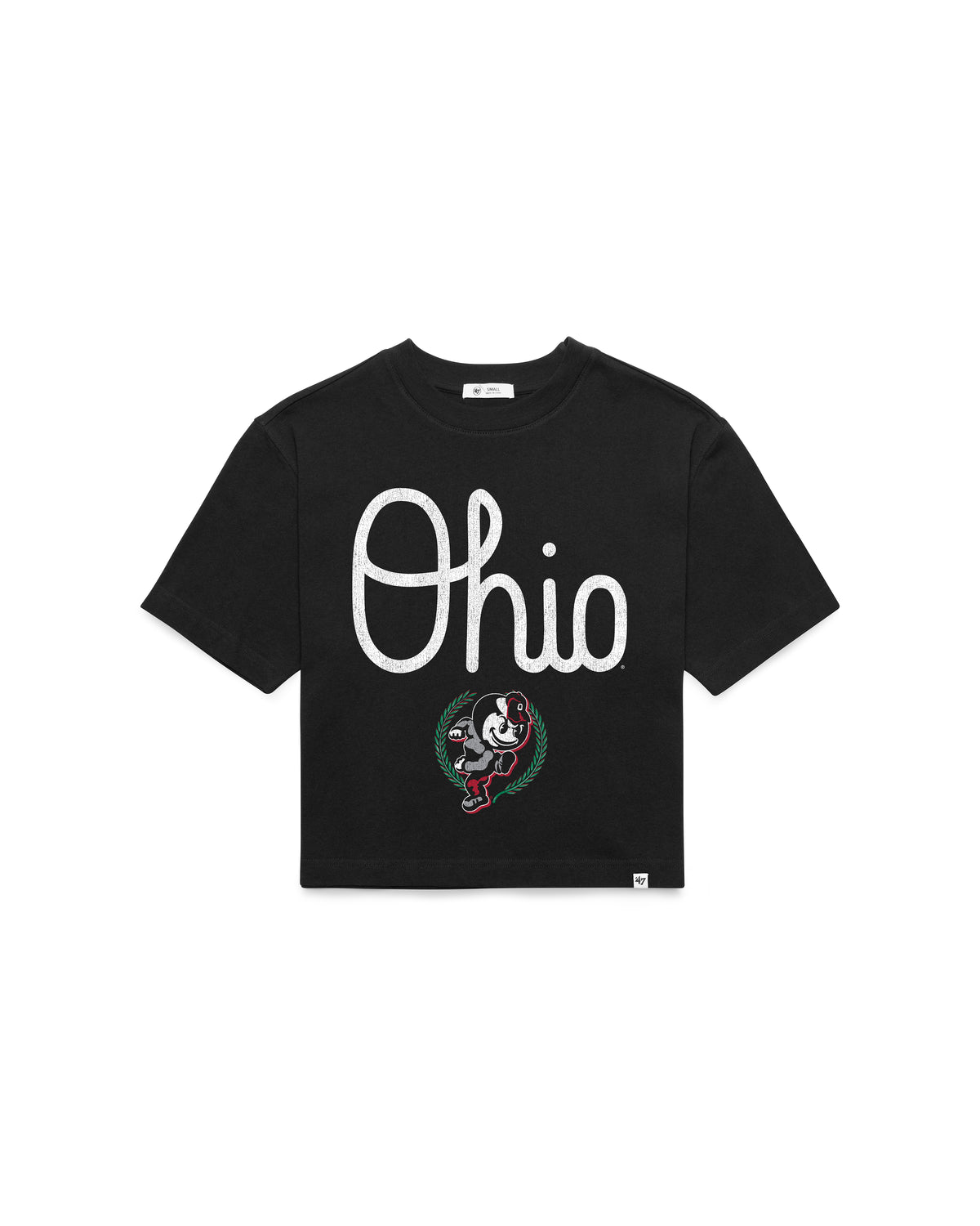 OHIO STATE BUCKEYES VINTAGE VARSITY HOUSE '47 WOMEN'S REED CITY TEE