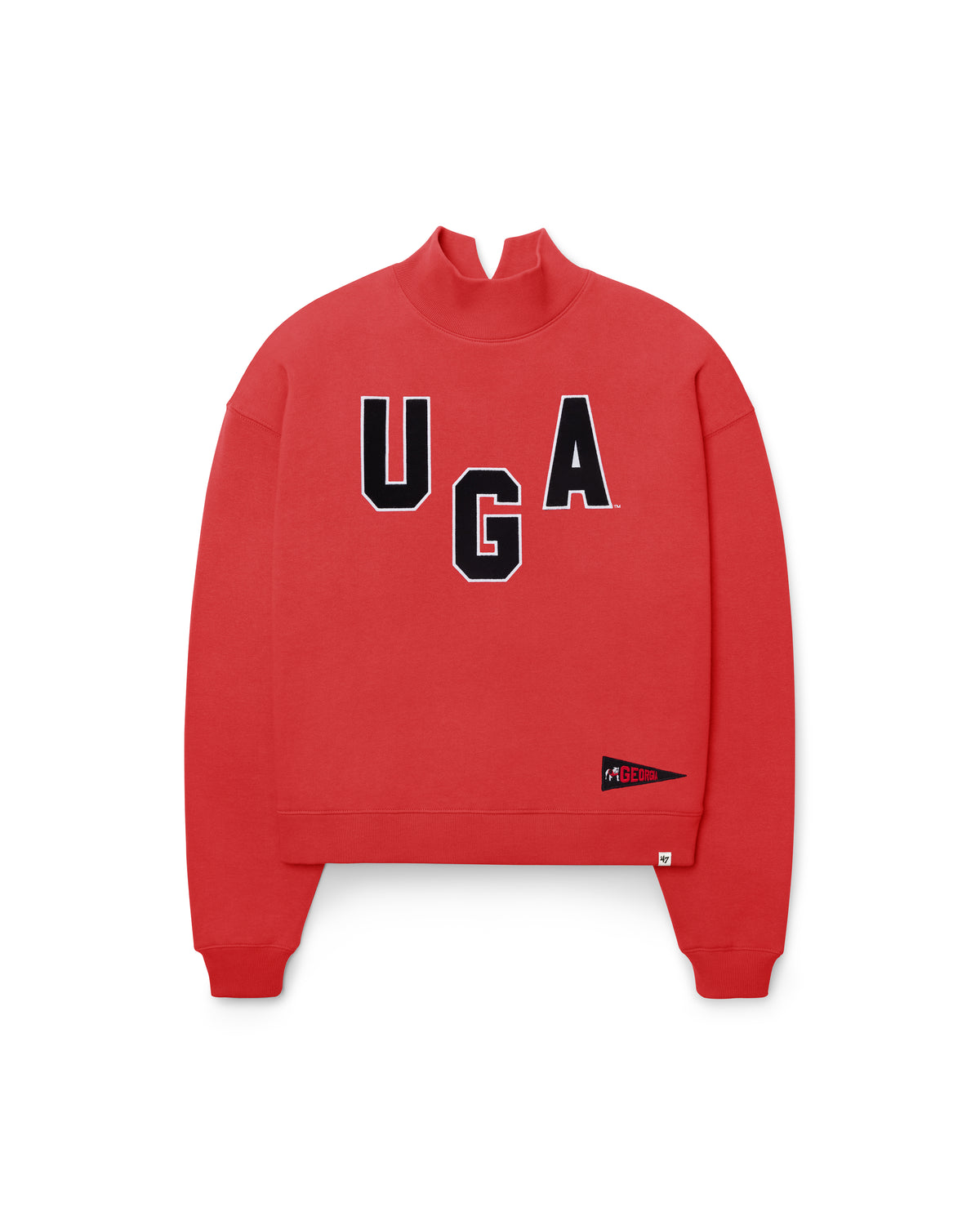 GEORGIA BULLDOGS VINTAGE VARSITY HOUSE '47 WOMEN'S MOCK NECK PULLOVER