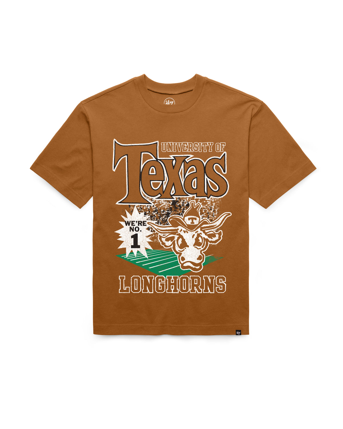 TEXAS LONGHORNS VINTAGE VARSITY HOUSE '47 FOUNDATION TEE
