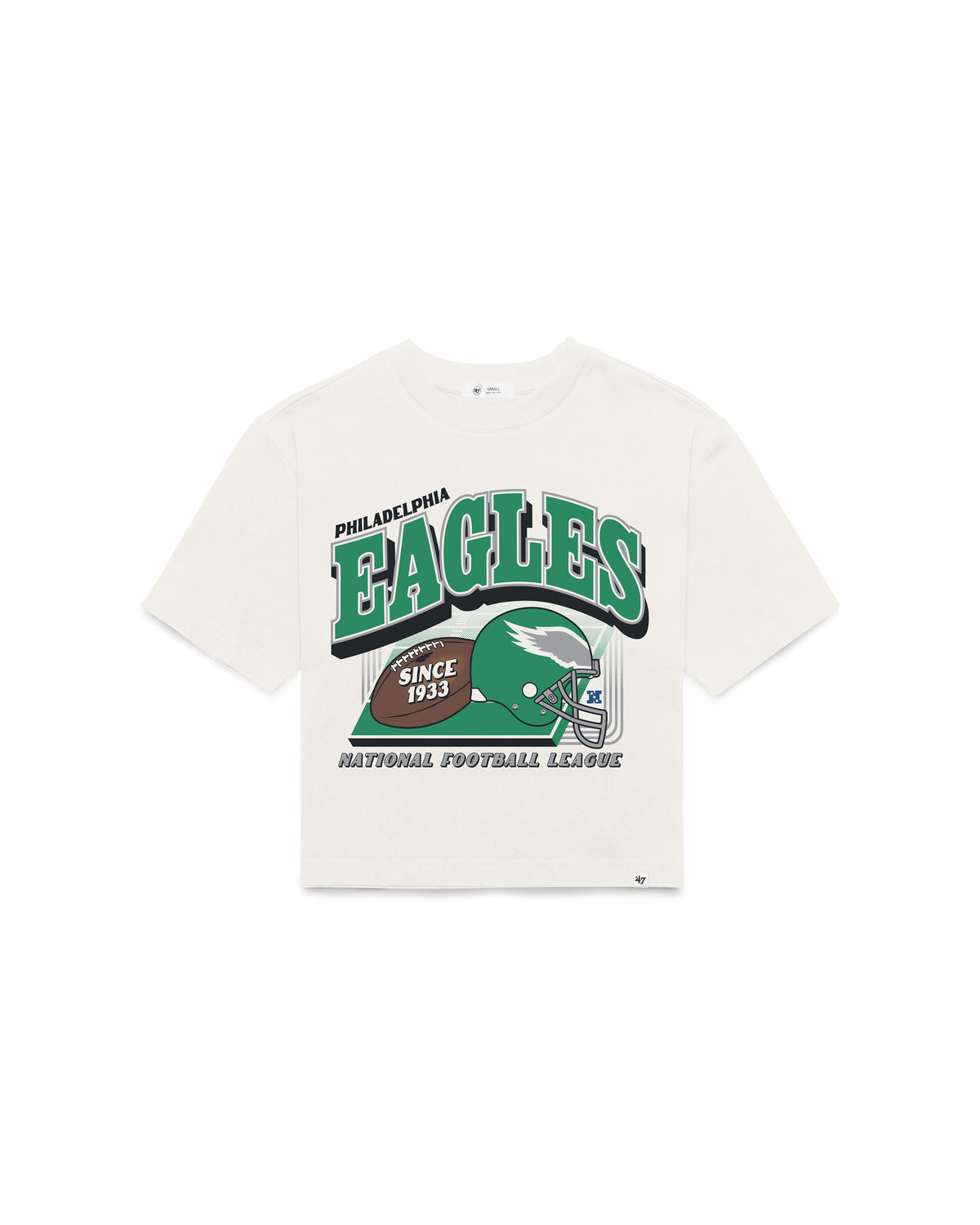 PHILADELPHIA EAGLES HISTORIC VARSITY HOUSE '47 WOMEN'S REED CITY TEE