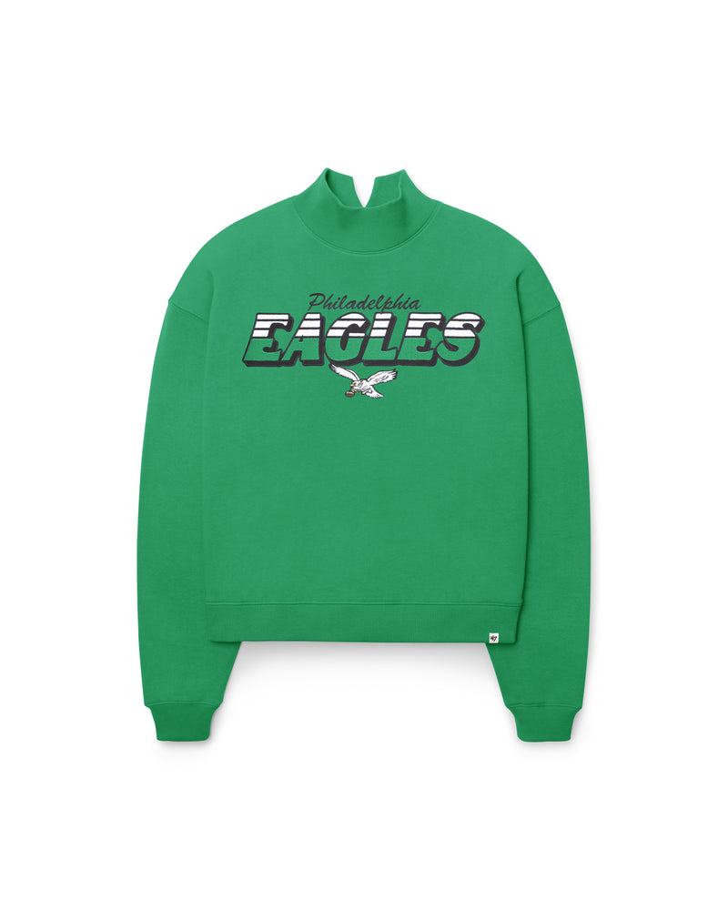 PHILADELPHIA EAGLES HISTORIC VARSITY HOUSE '47 WOMEN'S MOCK NECK PULLOVER