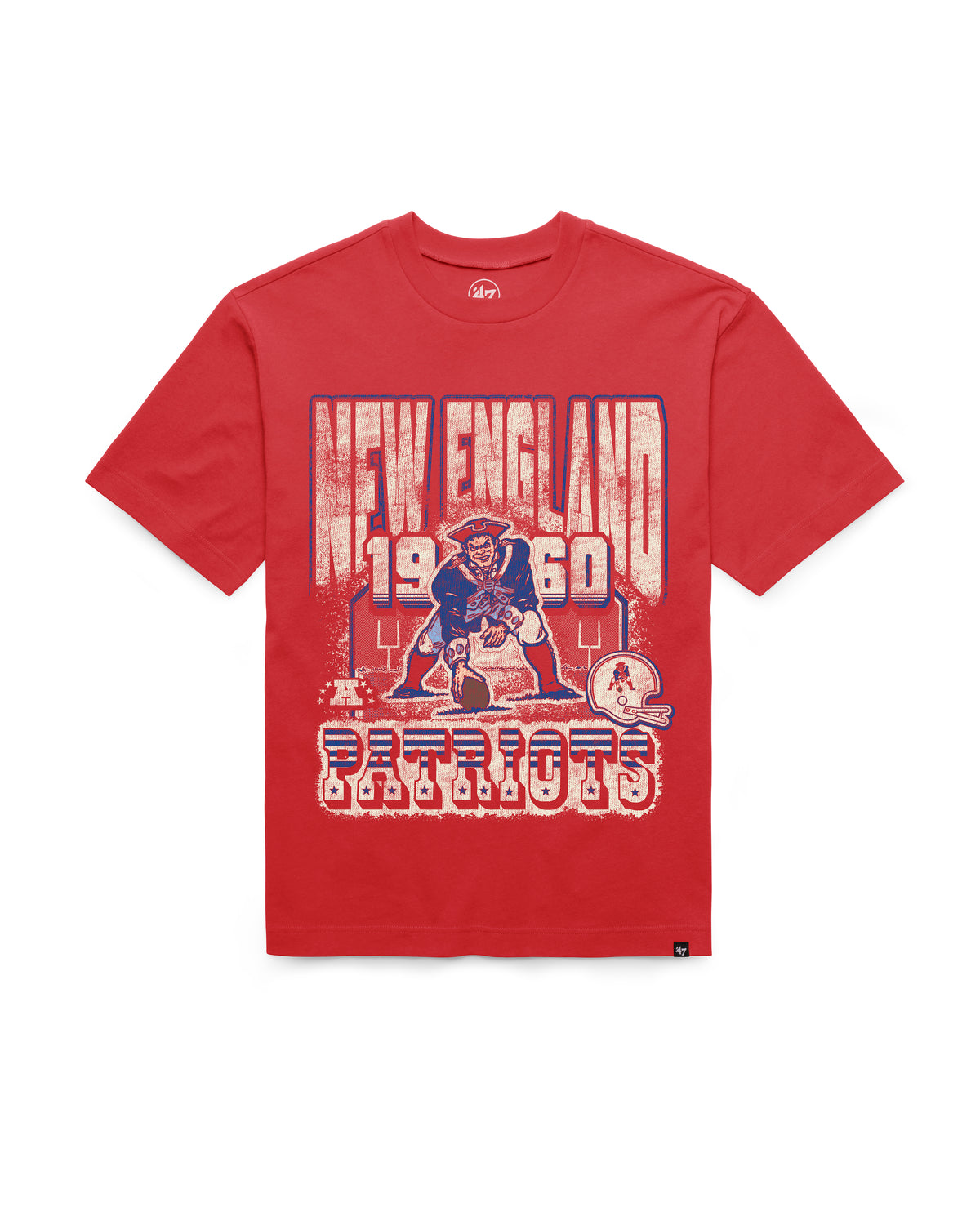 NEW ENGLAND PATRIOTS HISTORIC VARSITY HOUSE '47 FOUNDATION TEE