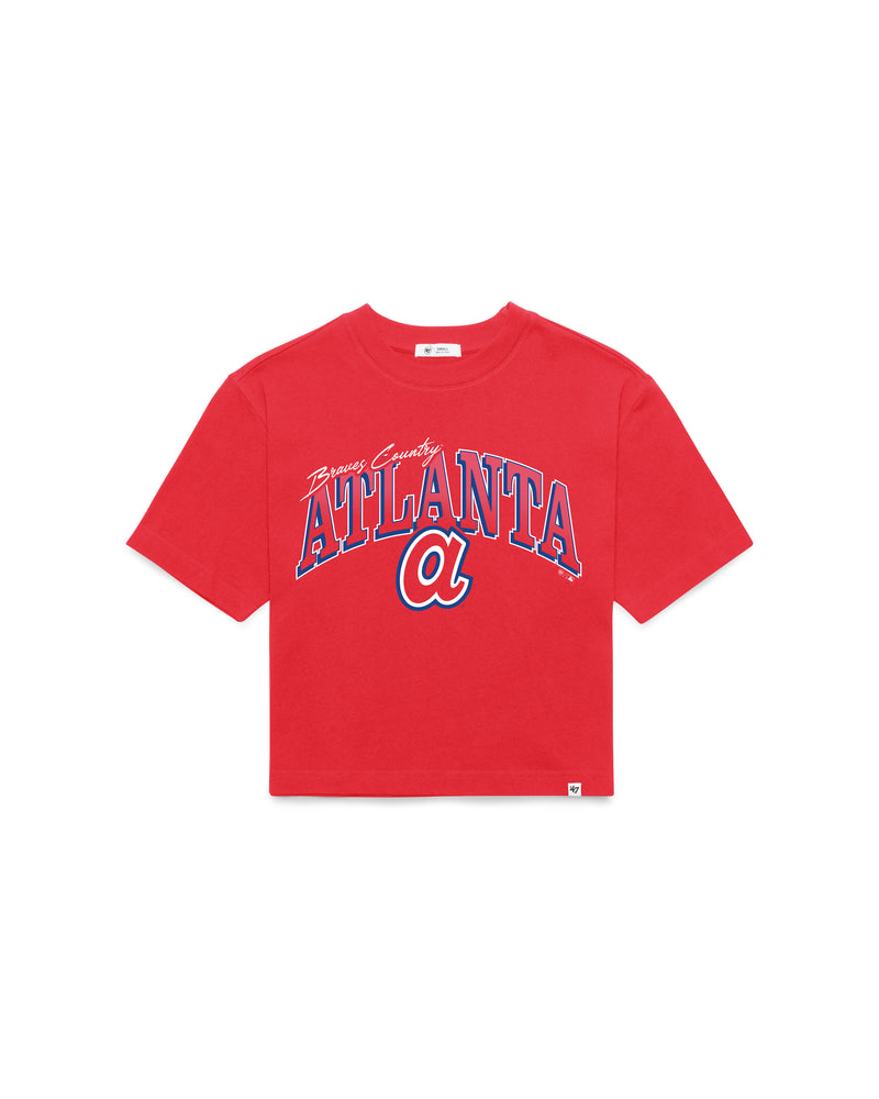 ATLANTA BRAVES COOPERSTOWN VARSITY HOUSE '47 WOMEN'S REED CITY TEE