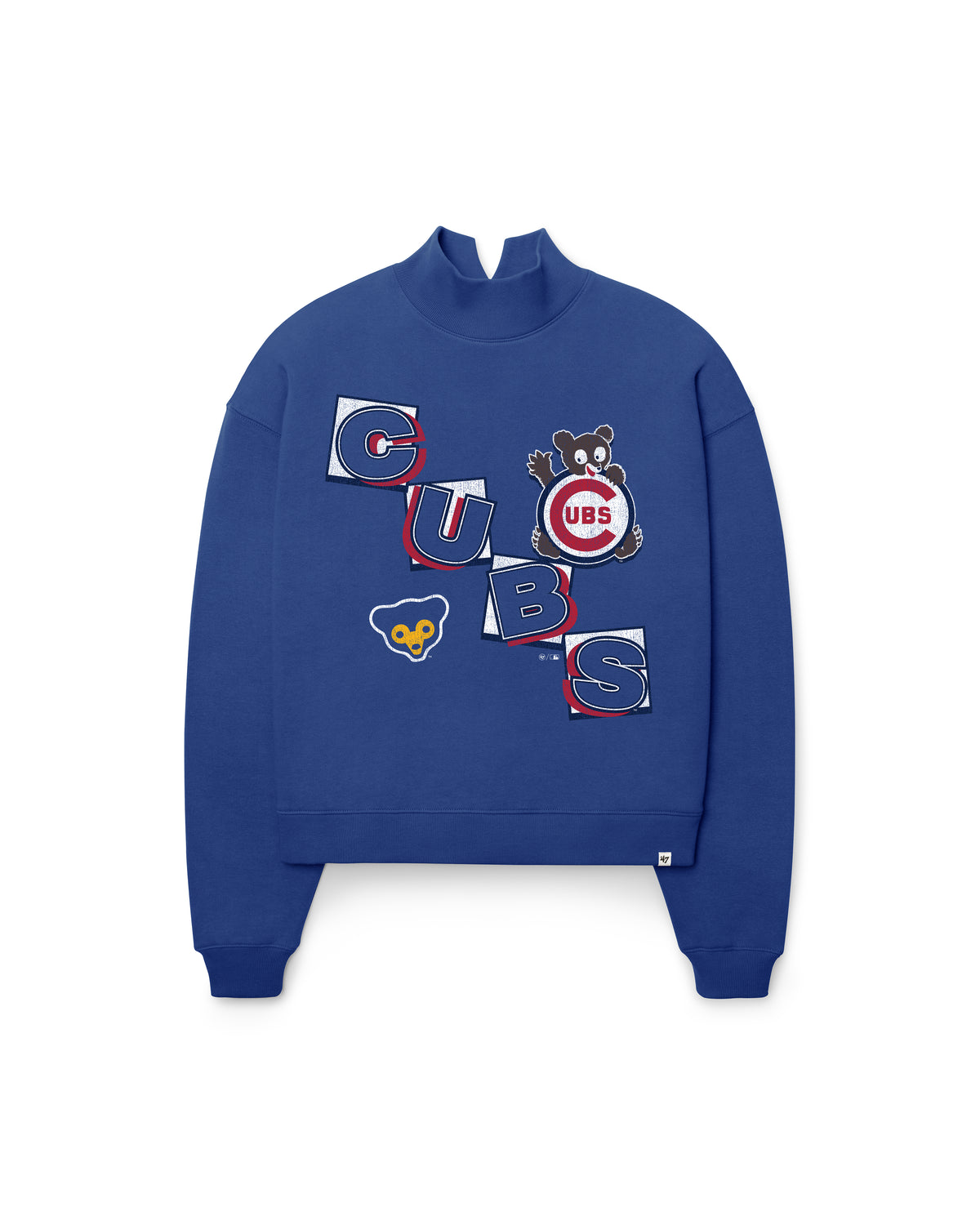 CHICAGO CUBS COOPERSTOWN VARSITY HOUSE '47 WOMEN'S MOCK NECK PULLOVER