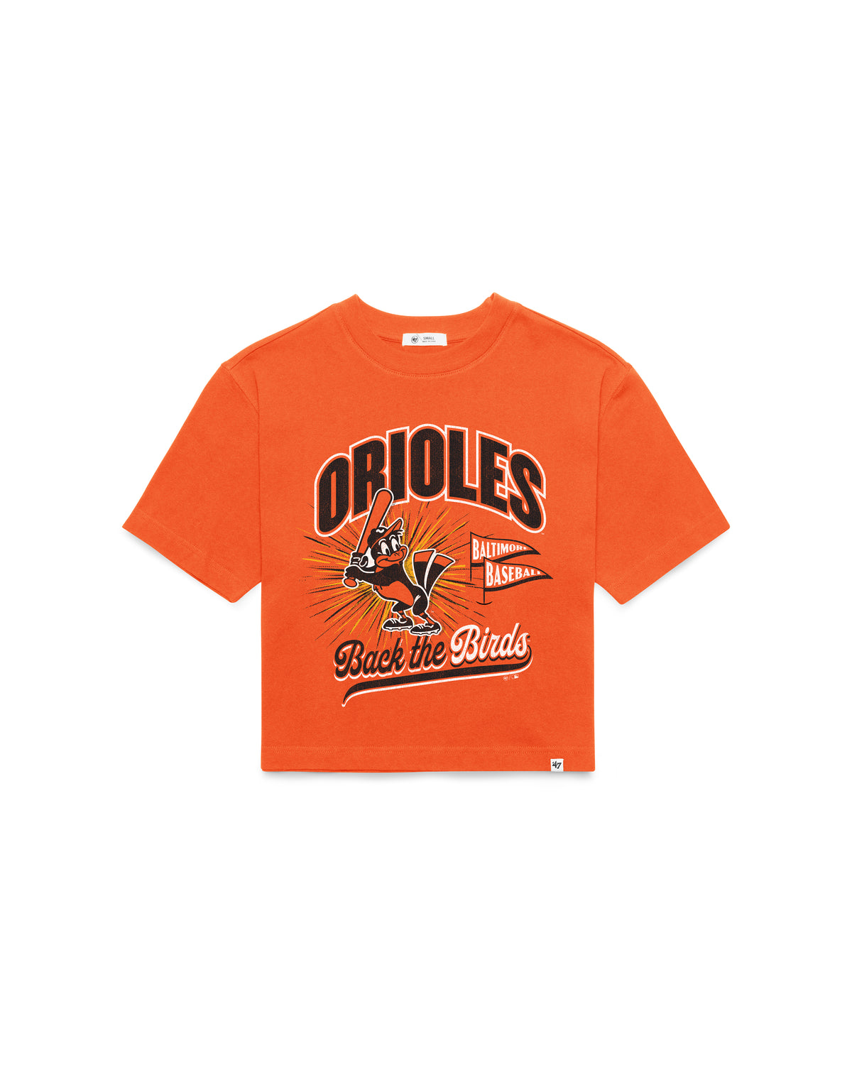 BALTIMORE ORIOLES COOPERSTOWN VARSITY HOUSE '47 WOMEN'S REED CITY TEE