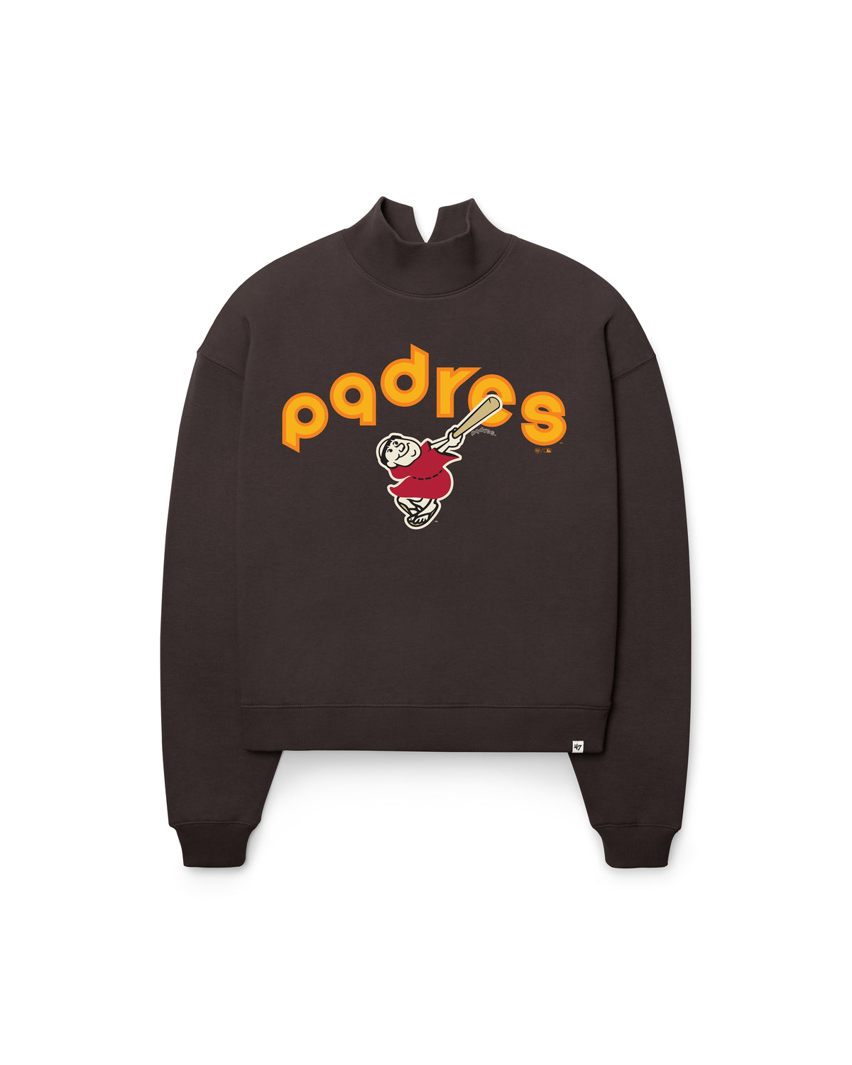 SAN DIEGO PADRES COOPERSTOWN VARSITY HOUSE '47 WOMEN'S MOCK NECK PULLOVER