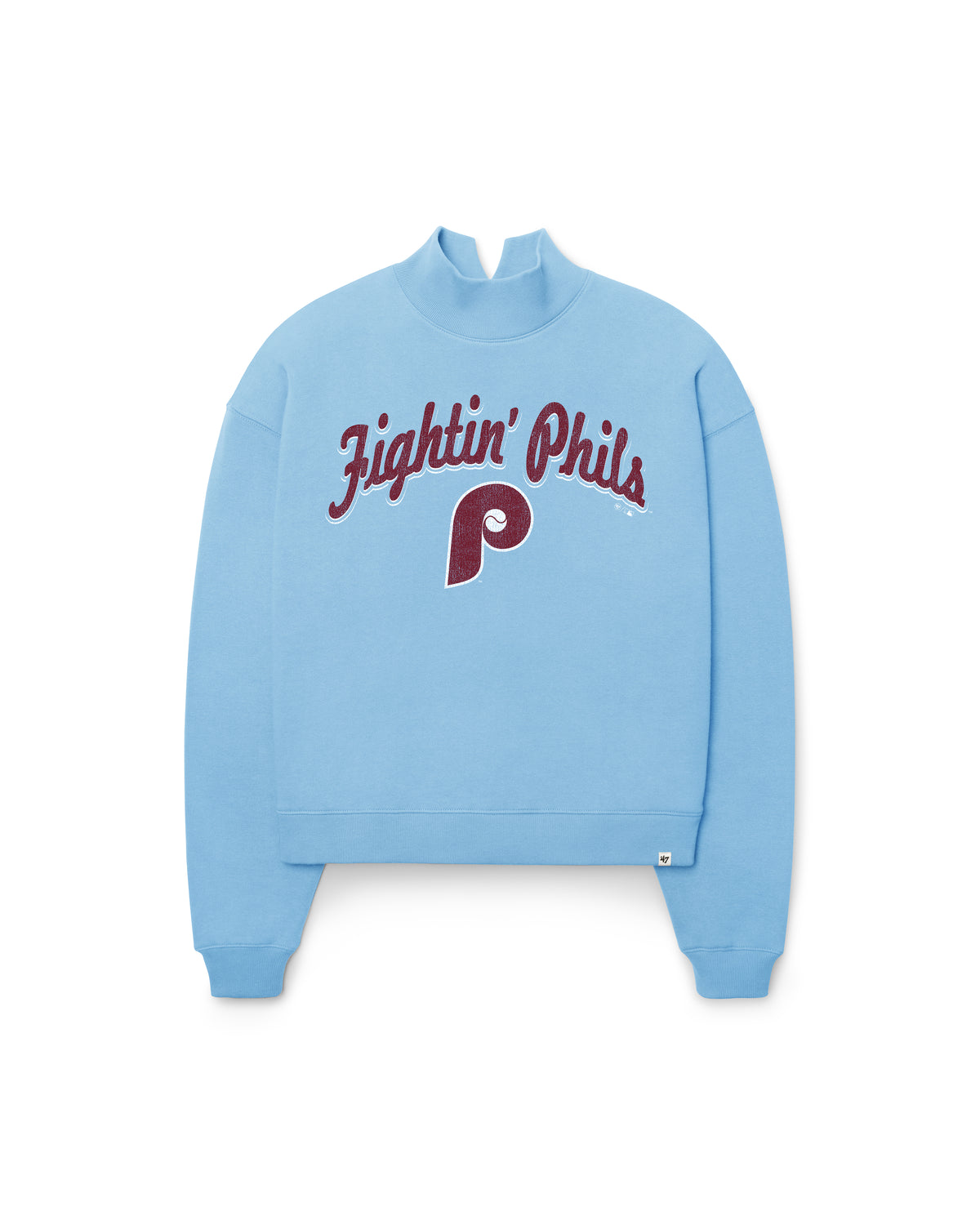 PHILADELPHIA PHILLIES COOPERST VARSITY HOUSE '47 WOMEN'S MOCK NECK PULLOVER