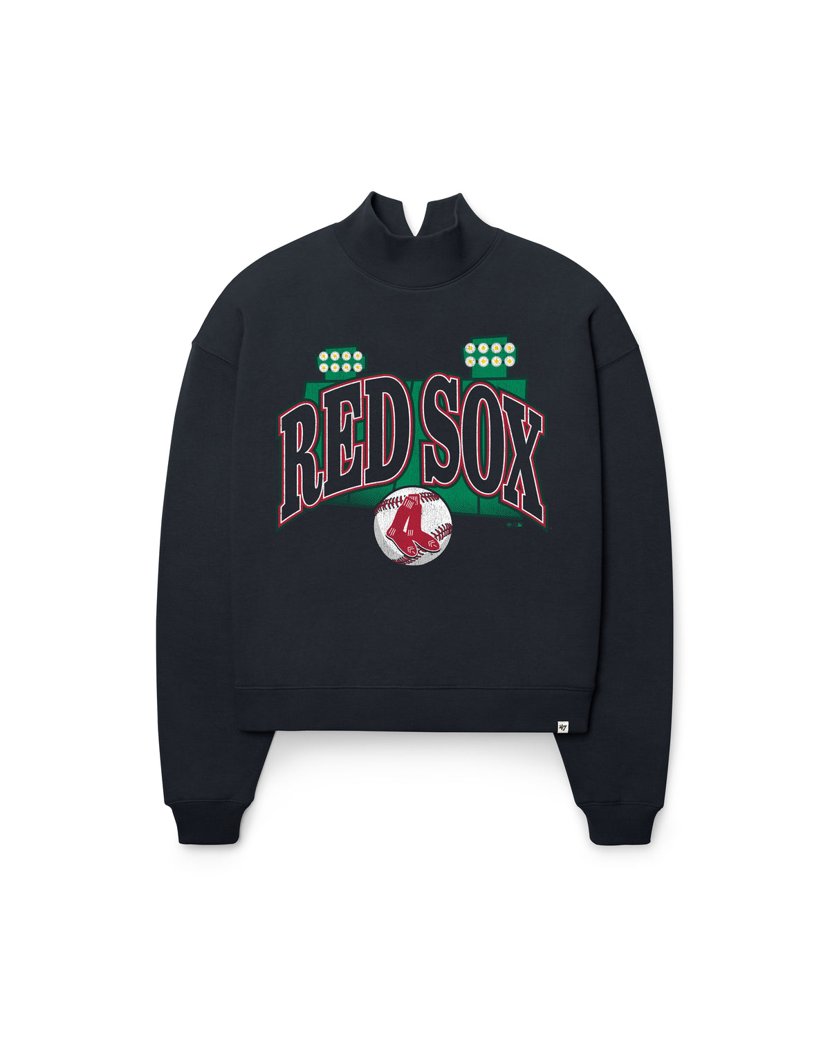 BOSTON RED SOX COOPERSTOWN VARSITY HOUSE '47 WOMEN'S MOCK NECK PULLOVER