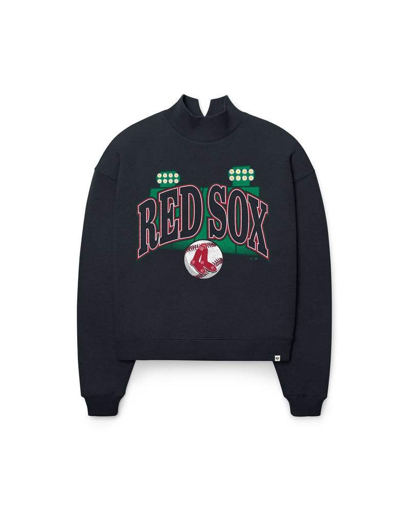 BOSTON RED SOX COOPERSTOWN VARSITY HOUSE '47 WOMEN'S MOCK NECK PULLOVER