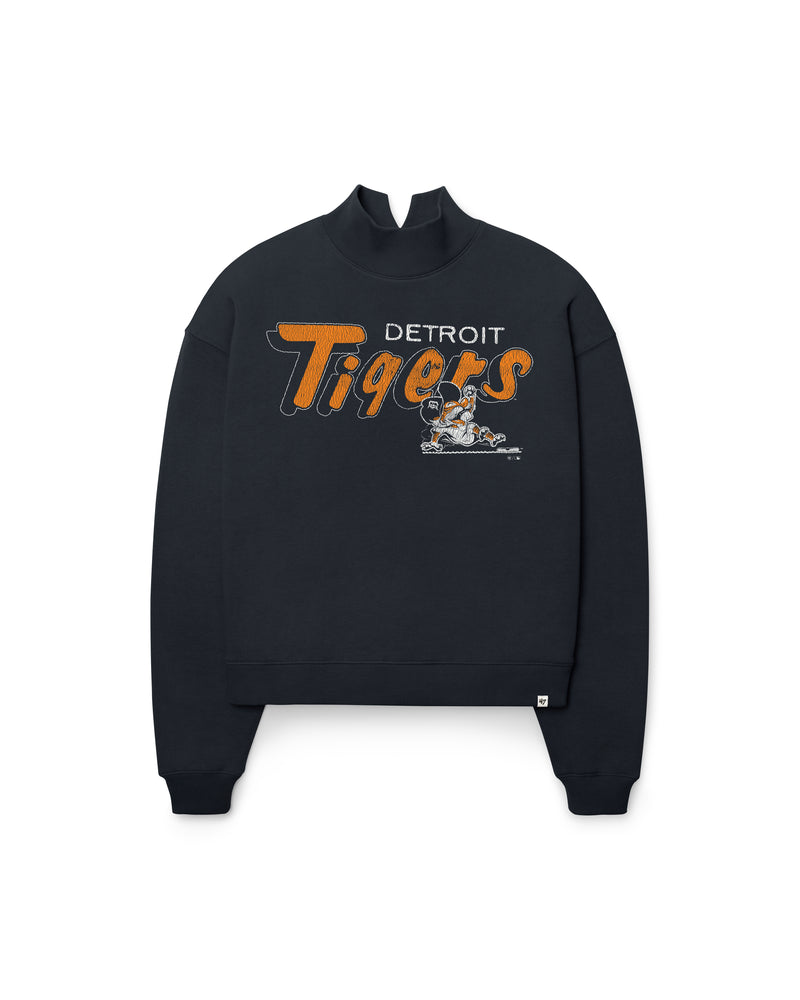 DETROIT TIGERS COOPERSTOWN VARSITY HOUSE '47 WOMEN'S MOCK NECK PULLOVER