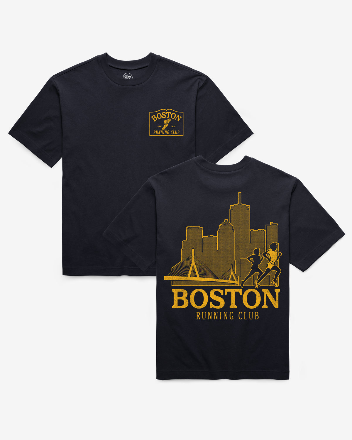 BOSTON RUN CLUB STRIDES BACKER '47 FOUNDATION TEE