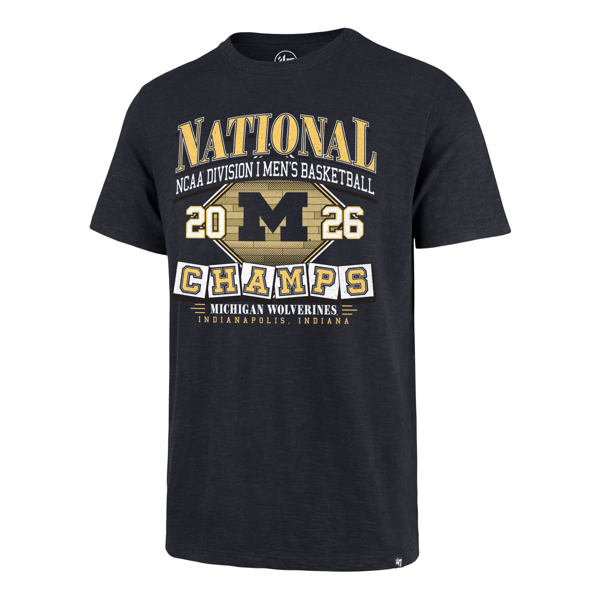 MICHIGAN WOLVERINES NCAA NATIONAL CHAMPIONS '47 SCRUM TEE